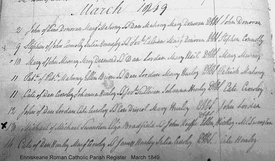 Michael Swanton Baptism 1849